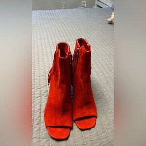Vince Camuto Red Ankle Booties